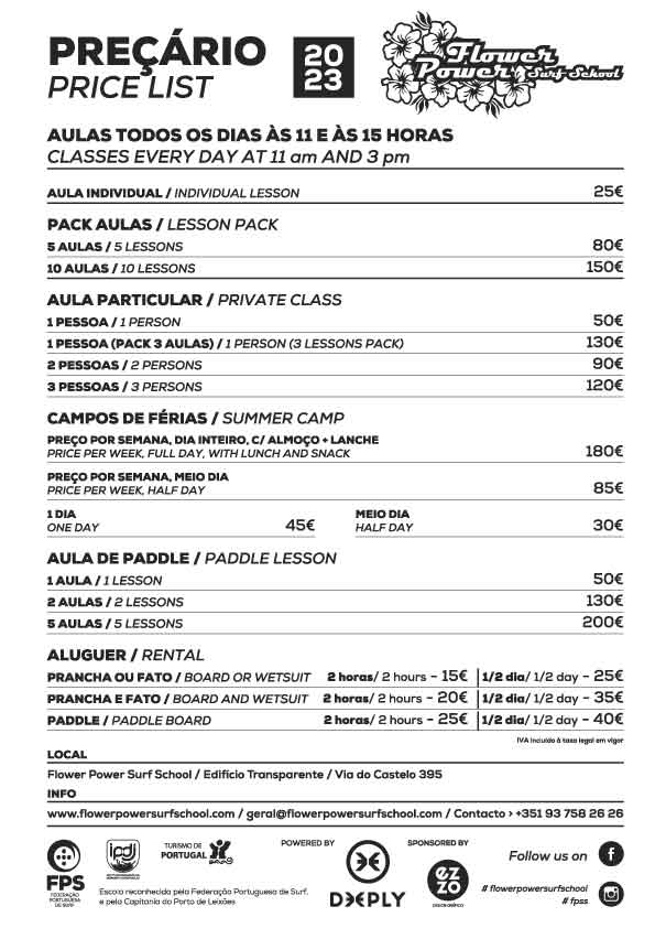 Flower Power Surf School - surf in Porto